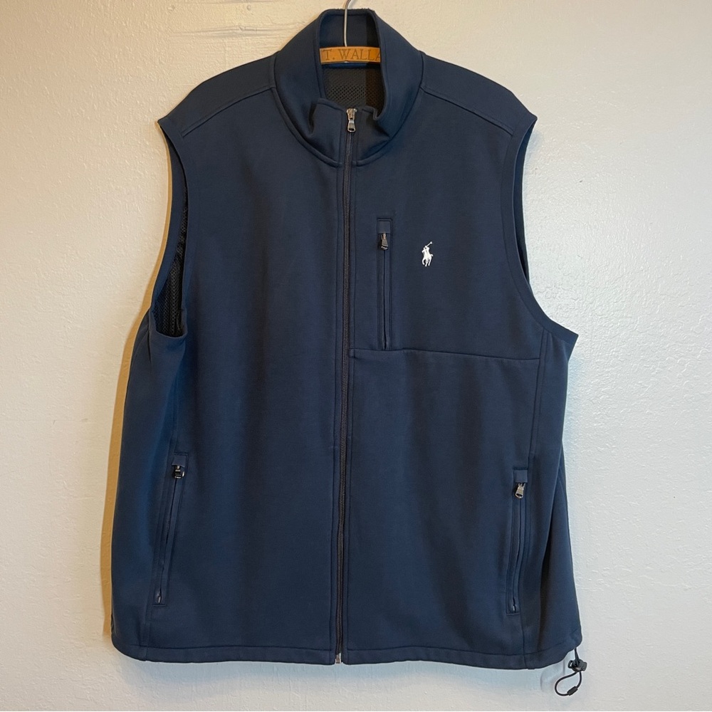 Polo Ralph Lauren Men’s Vest XXL Navy Full Zip Fleece Golf Core